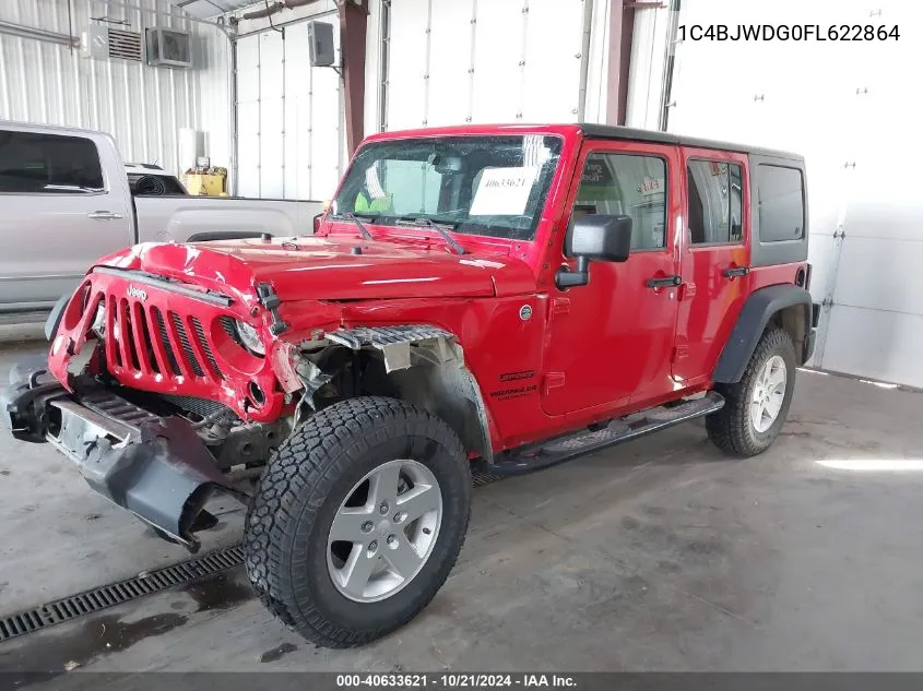 2015 Jeep Wrangler Unlimited Sport VIN: 1C4BJWDG0FL622864 Lot: 40633621