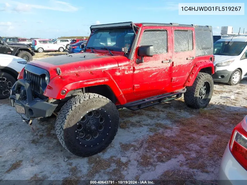 2015 Jeep Wrangler Unlimited Sport VIN: 1C4HJWDG1FL519267 Lot: 40643791