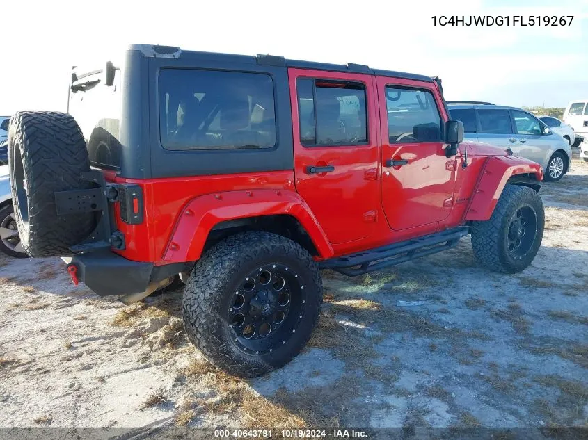 2015 Jeep Wrangler Unlimited Sport VIN: 1C4HJWDG1FL519267 Lot: 40643791