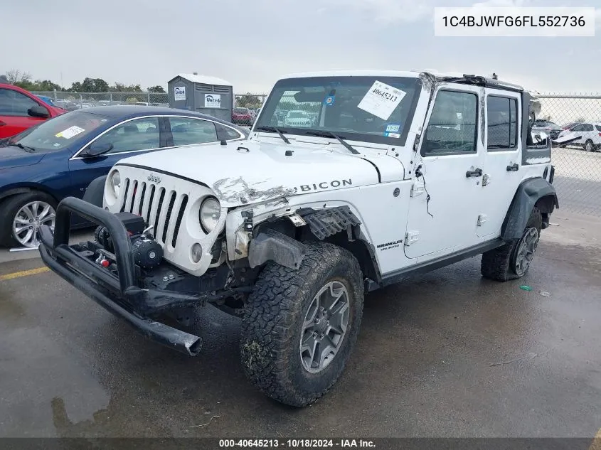 2015 Jeep Wrangler Unlimited Rubicon VIN: 1C4BJWFG6FL552736 Lot: 40645213