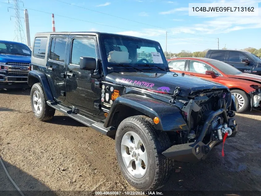 2015 Jeep Wrangler Unlimited Sahara VIN: 1C4BJWEG9FL713162 Lot: 40650087