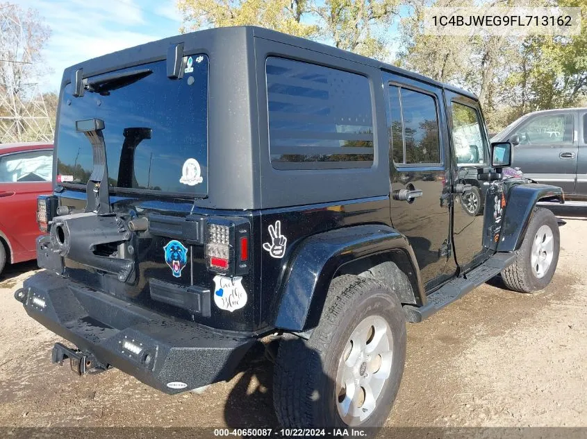 2015 Jeep Wrangler Unlimited Sahara VIN: 1C4BJWEG9FL713162 Lot: 40650087