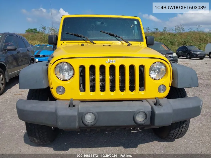 2015 Jeep Wrangler Unlimited Sport VIN: 1C4BJWDGXFL603089 Lot: 40669472