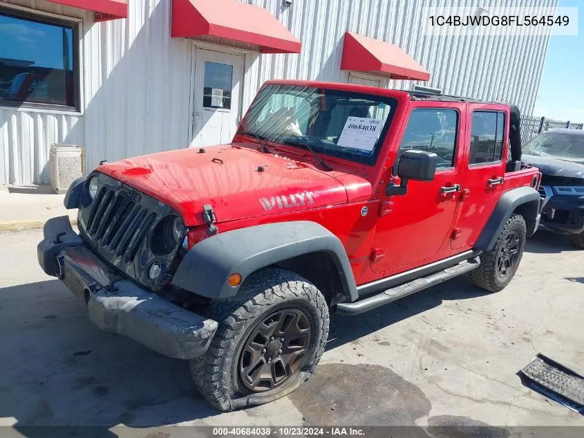 2015 Jeep Wrangler Unlimited Willys Wheeler VIN: 1C4BJWDG8FL564549 Lot: 40684038