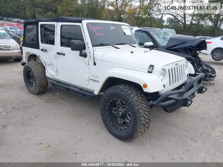 2015 Jeep Wrangler Unlimited Sahara VIN: 1C4BJWEG7FL614596 Lot: 40685977