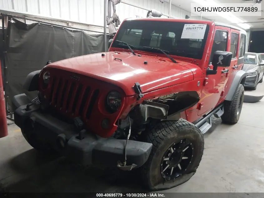 2015 Jeep Wrangler Unlimited Sport VIN: 1C4HJWDG5FL774889 Lot: 40695779