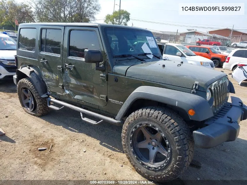 2015 Jeep Wrangler VIN: 1C4B5WDG9FL599827 Lot: 40703569