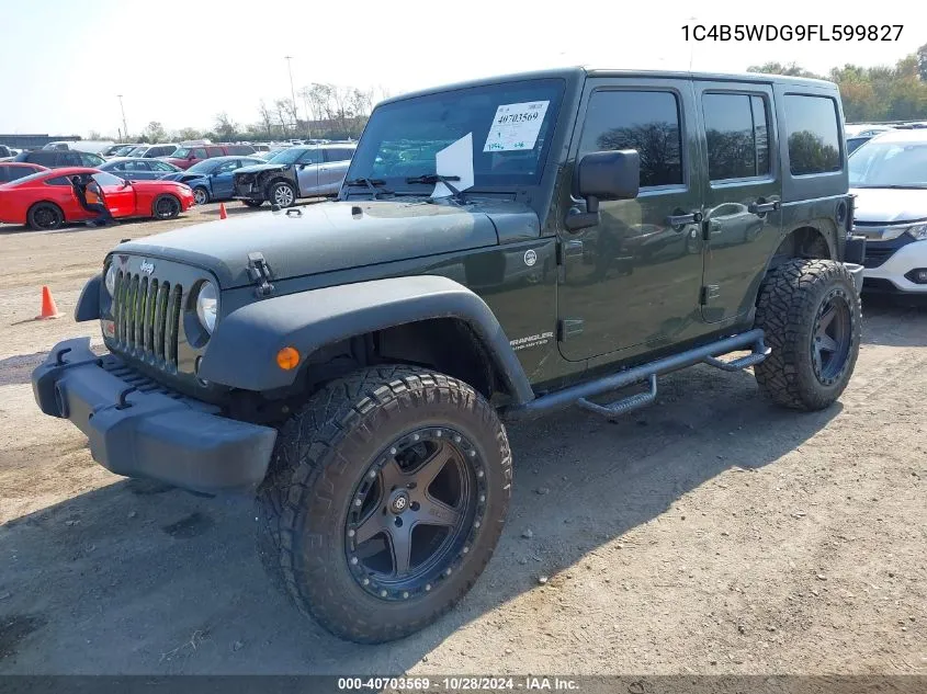 2015 Jeep Wrangler VIN: 1C4B5WDG9FL599827 Lot: 40703569