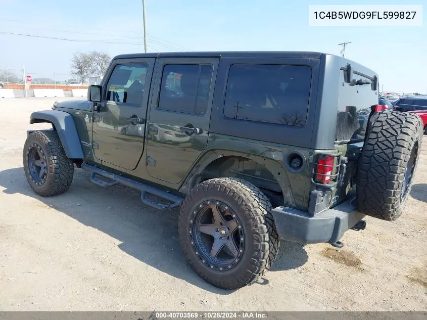 2015 Jeep Wrangler VIN: 1C4B5WDG9FL599827 Lot: 40703569