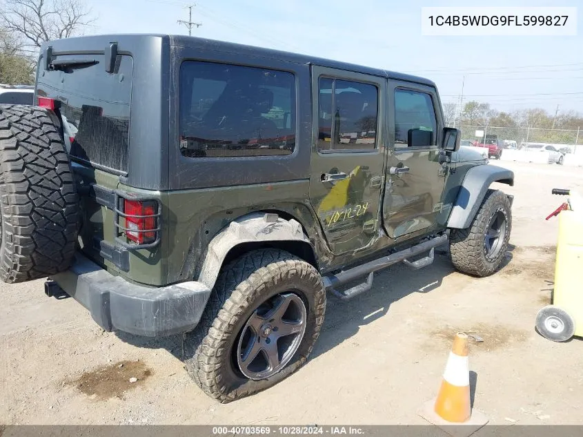 2015 Jeep Wrangler VIN: 1C4B5WDG9FL599827 Lot: 40703569