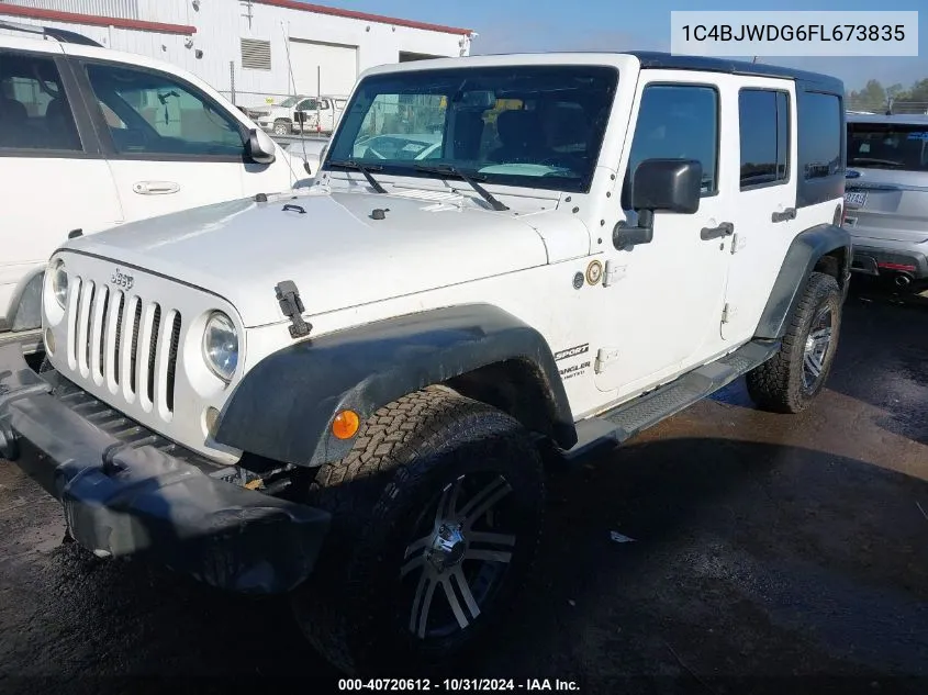 2015 Jeep Wrangler Unlimited Sport VIN: 1C4BJWDG6FL673835 Lot: 40720612