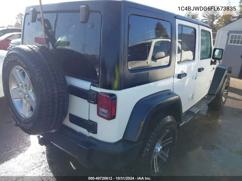 2015 Jeep Wrangler Unlimited Sport VIN: 1C4BJWDG6FL673835 Lot: 40720612