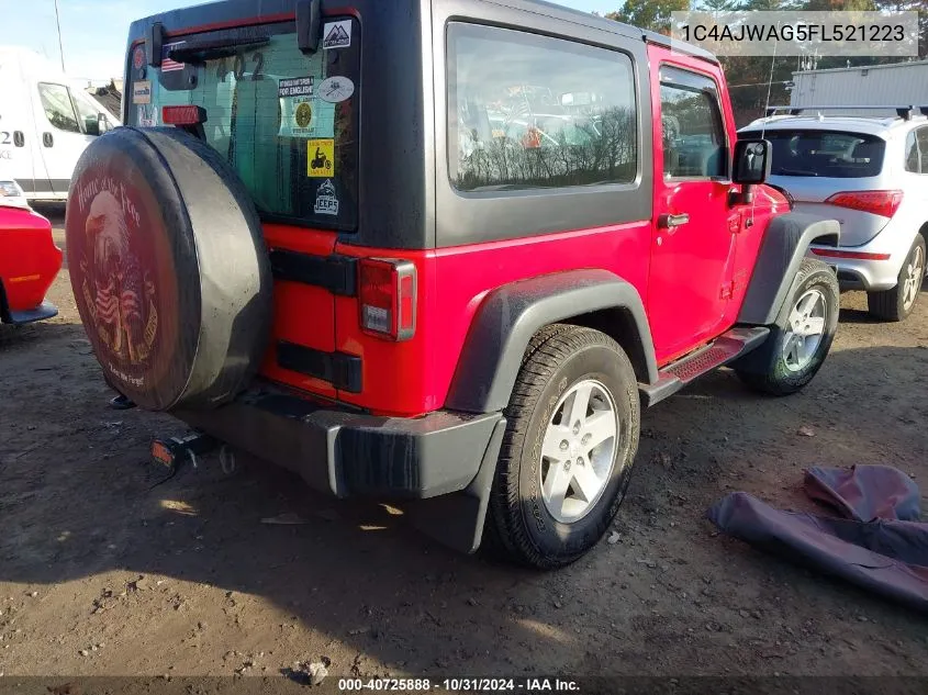 2015 Jeep Wrangler Sport VIN: 1C4AJWAG5FL521223 Lot: 40725888