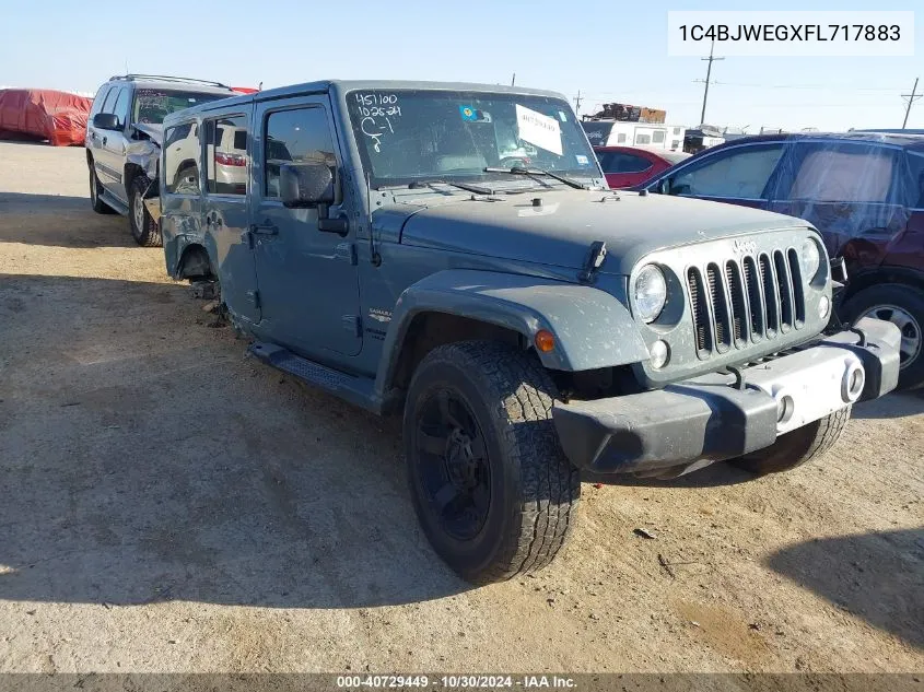 2015 Jeep Wrangler Unlimited Sahara VIN: 1C4BJWEGXFL717883 Lot: 40729449