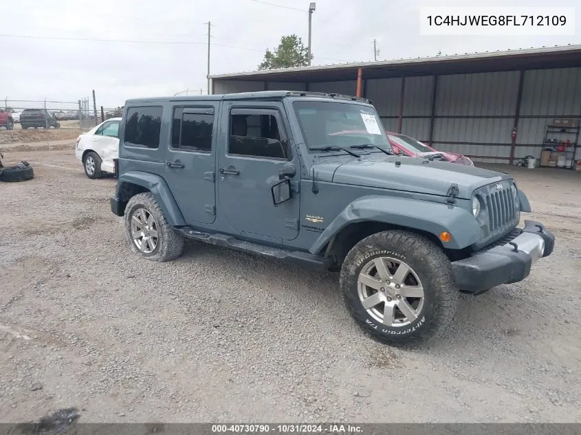 2015 Jeep Wrangler Unlimited Sahara VIN: 1C4HJWEG8FL712109 Lot: 40730790