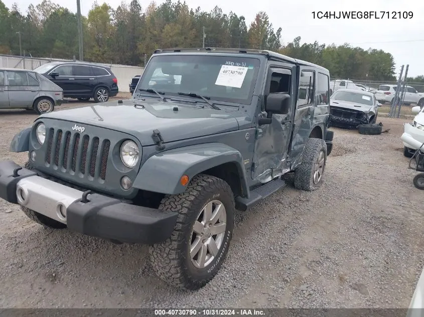 2015 Jeep Wrangler Unlimited Sahara VIN: 1C4HJWEG8FL712109 Lot: 40730790