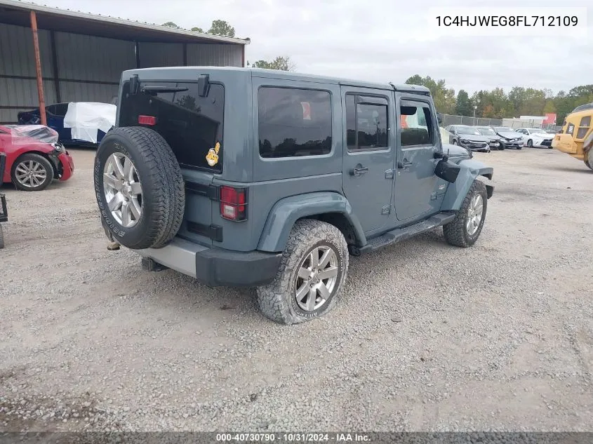 2015 Jeep Wrangler Unlimited Sahara VIN: 1C4HJWEG8FL712109 Lot: 40730790