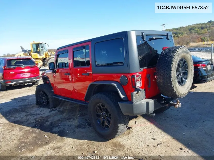 2015 Jeep Wrangler Unlimited Willys Wheeler VIN: 1C4BJWDG5FL657352 Lot: 40742632