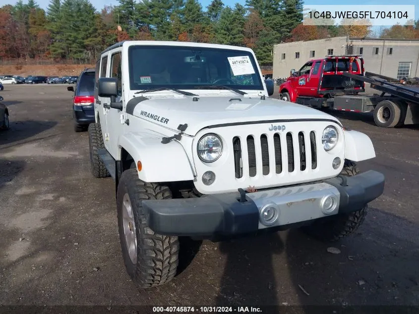 2015 Jeep Wrangler Unlimited Sahara VIN: 1C4BJWEG5FL704104 Lot: 40745874