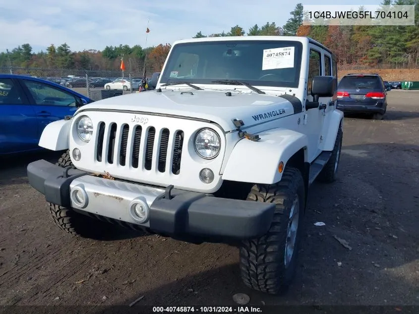 2015 Jeep Wrangler Unlimited Sahara VIN: 1C4BJWEG5FL704104 Lot: 40745874