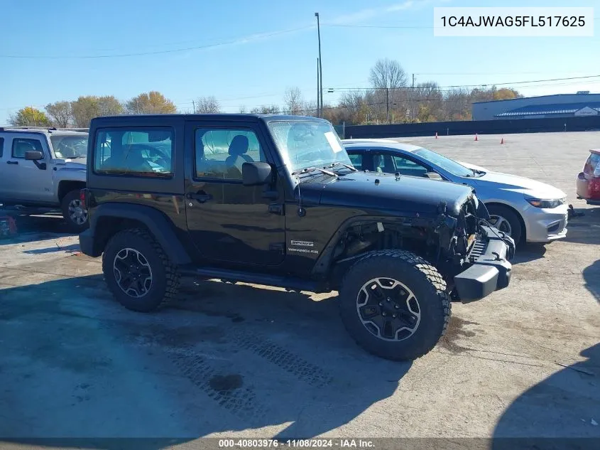 2015 Jeep Wrangler Sport VIN: 1C4AJWAG5FL517625 Lot: 40803976