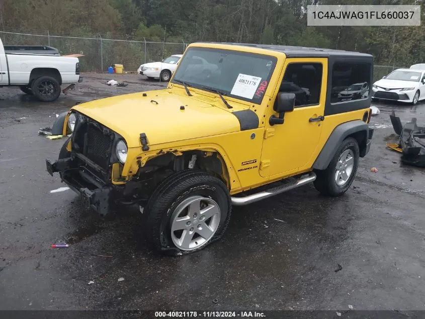 2015 Jeep Wrangler Sport VIN: 1C4AJWAG1FL660037 Lot: 40821178