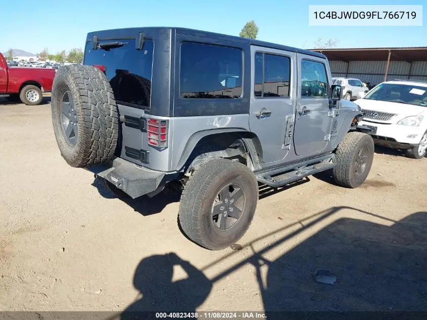 2015 Jeep Wrangler Unlimited Sport VIN: 1C4BJWDG9FL766719 Lot: 40823438