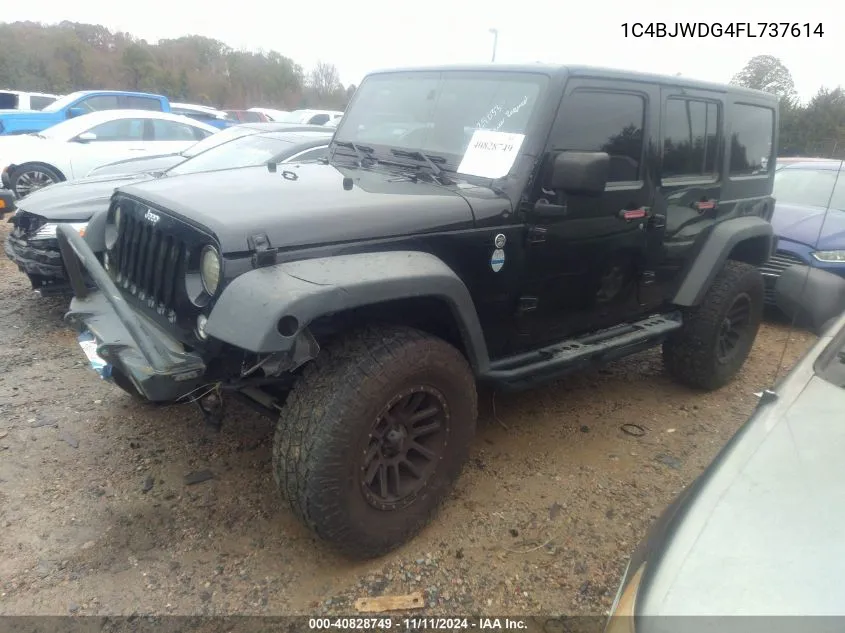 1C4BJWDG4FL737614 2015 Jeep Wrangler Unlimited Sport