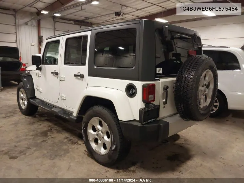 2015 Jeep Wrangler Unlimited Sahara VIN: 1C4BJWEG6FL675454 Lot: 40836188