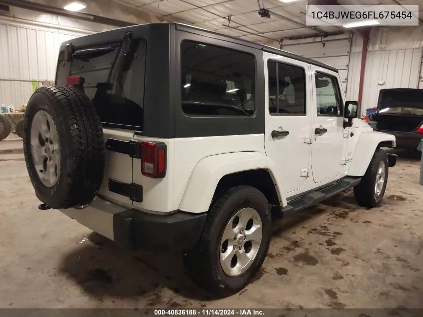 2015 Jeep Wrangler Unlimited Sahara VIN: 1C4BJWEG6FL675454 Lot: 40836188