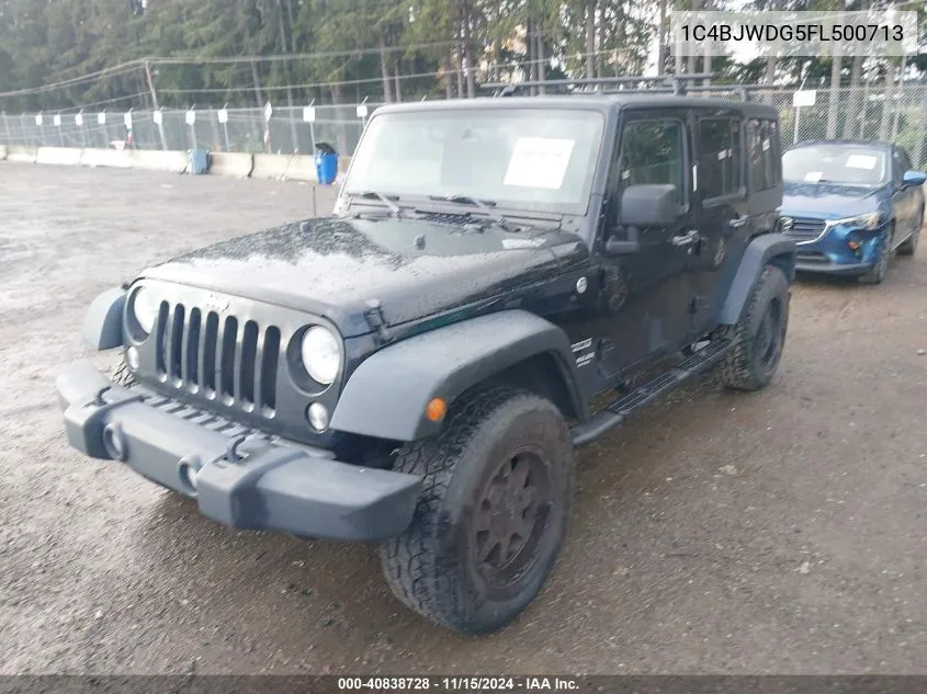 2015 Jeep Wrangler Unlimited Sport VIN: 1C4BJWDG5FL500713 Lot: 40838728