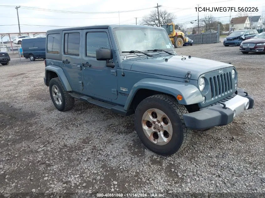 2015 Jeep Wrangler Unlimited Sahara VIN: 1C4HJWEG7FL560226 Lot: 40851869