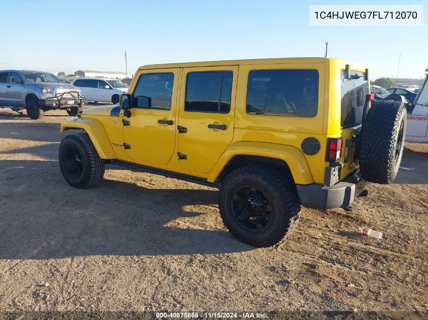 2015 Jeep Wrangler Unlimited Altitude VIN: 1C4HJWEG7FL712070 Lot: 40875858