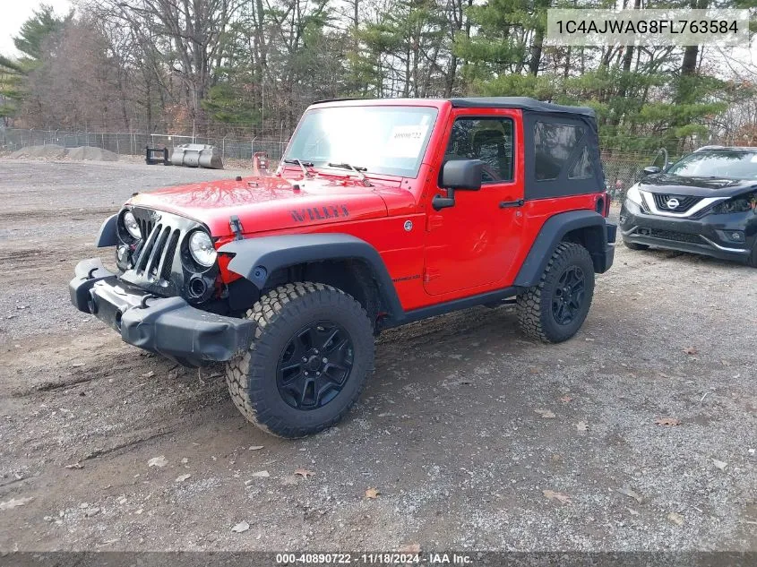 2015 Jeep Wrangler Willys Wheeler VIN: 1C4AJWAG8FL763584 Lot: 40890722