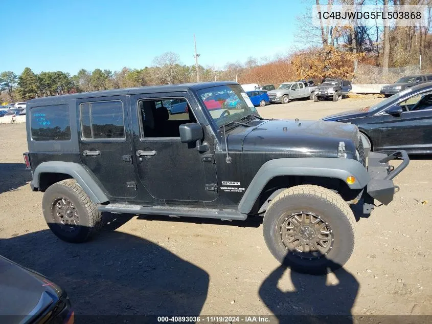 2015 Jeep Wrangler Unlimited Sport VIN: 1C4BJWDG5FL503868 Lot: 40893036