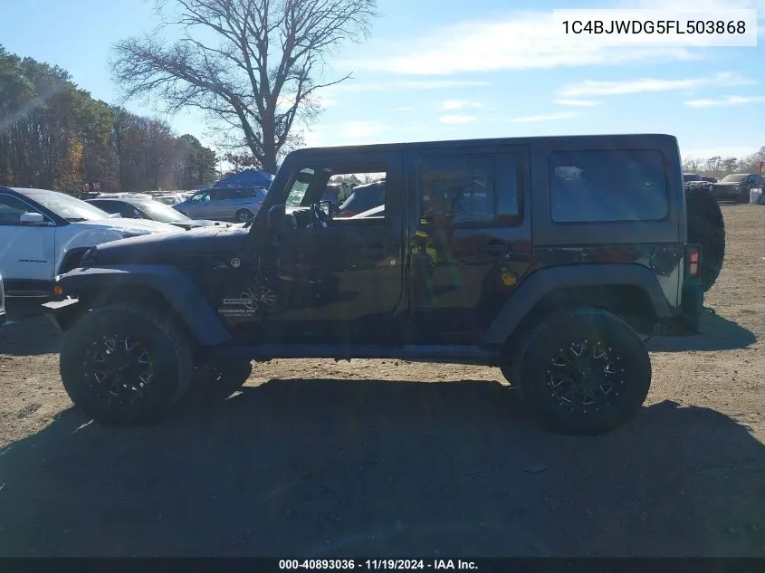 2015 Jeep Wrangler Unlimited Sport VIN: 1C4BJWDG5FL503868 Lot: 40893036