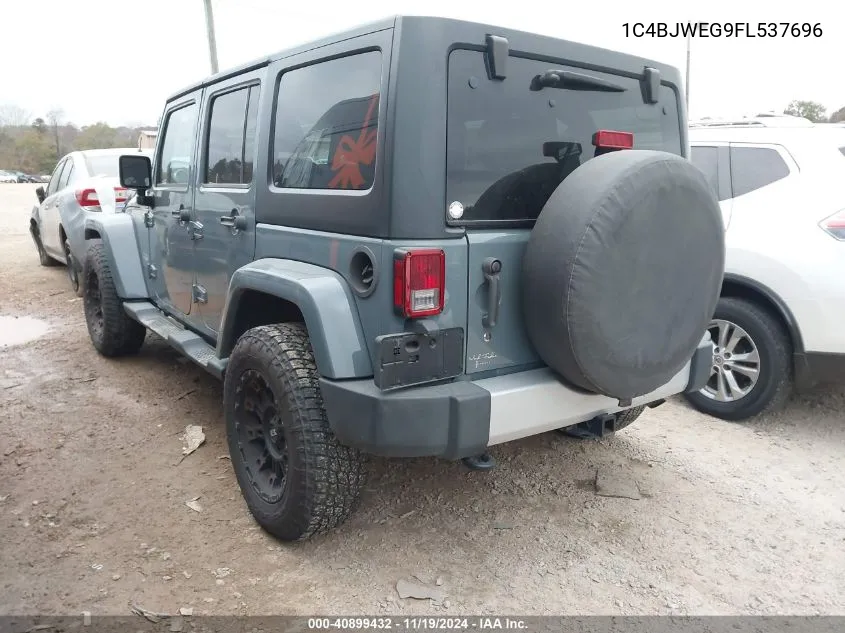 2015 Jeep Wrangler Unlimited Sahara VIN: 1C4BJWEG9FL537696 Lot: 40899432