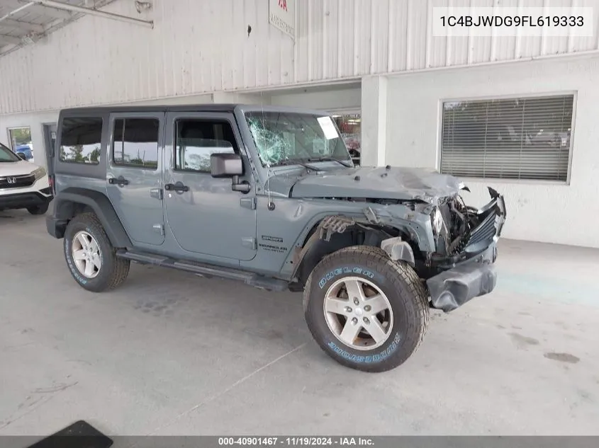 2015 Jeep Wrangler Unlimited Sport VIN: 1C4BJWDG9FL619333 Lot: 40901467