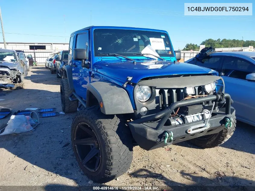 2015 Jeep Wrangler Unlimited Sport VIN: 1C4BJWDG0FL750294 Lot: 40914616