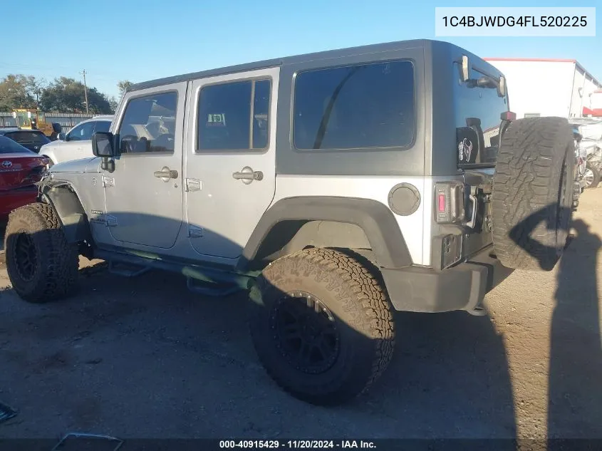 2015 Jeep Wrangler Unlimited Sport VIN: 1C4BJWDG4FL520225 Lot: 40915429