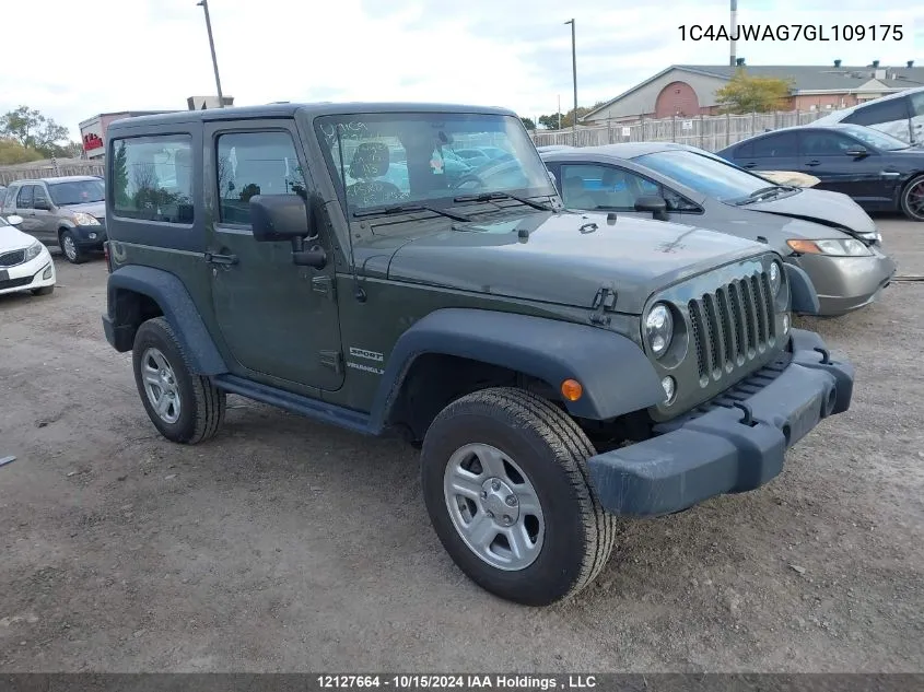 2016 Jeep Wrangler Sport VIN: 1C4AJWAG7GL109175 Lot: 12127664