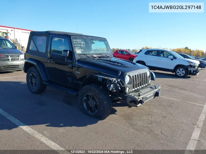 2016 Jeep Wrangler Sahara VIN: 1C4AJWBG2GL297148 Lot: 12132823