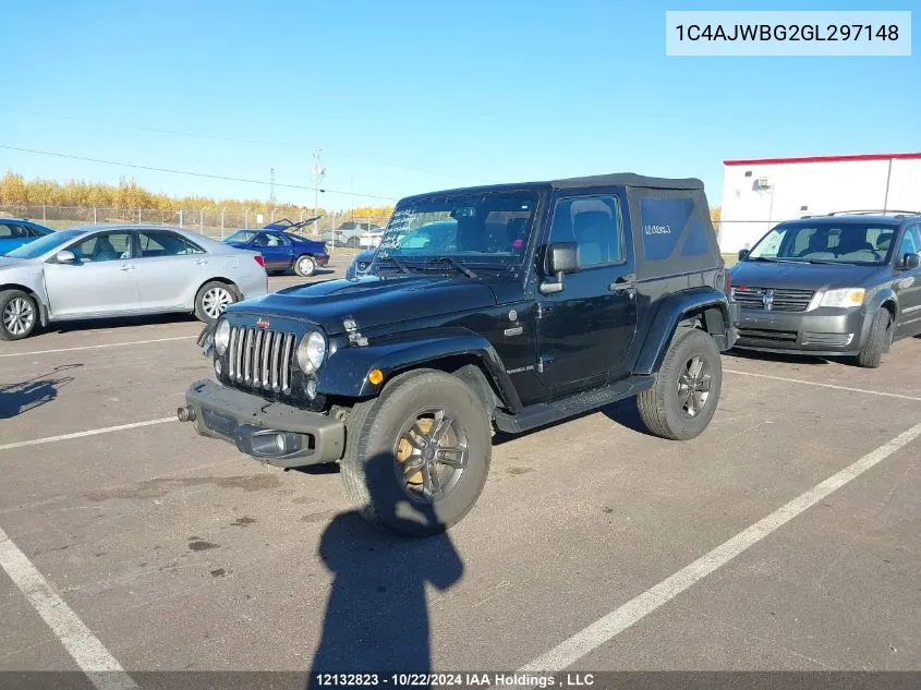 2016 Jeep Wrangler Sahara VIN: 1C4AJWBG2GL297148 Lot: 12132823