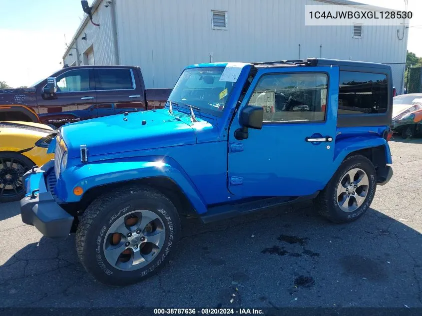 2016 Jeep Wrangler Sahara VIN: 1C4AJWBGXGL128530 Lot: 38787636