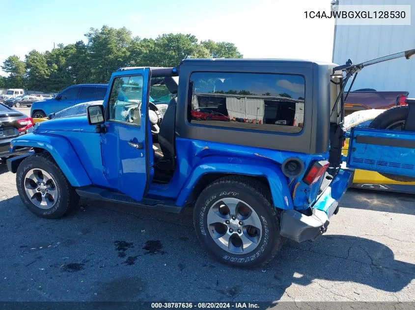 2016 Jeep Wrangler Sahara VIN: 1C4AJWBGXGL128530 Lot: 38787636