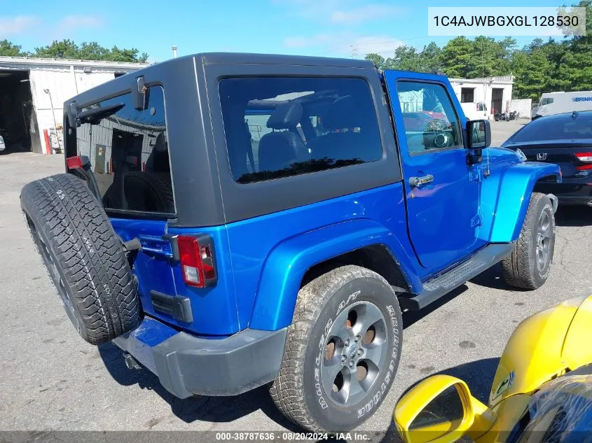 2016 Jeep Wrangler Sahara VIN: 1C4AJWBGXGL128530 Lot: 38787636