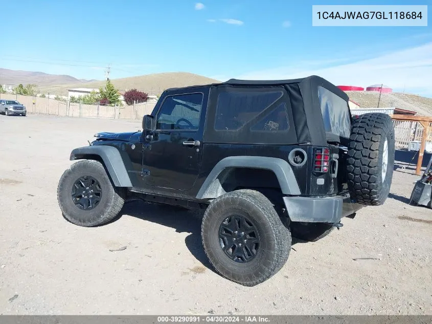 1C4AJWAG7GL118684 2016 Jeep Wrangler Willys Wheeler