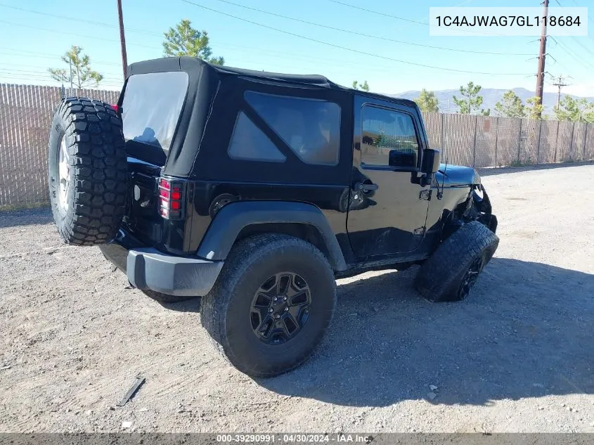 1C4AJWAG7GL118684 2016 Jeep Wrangler Willys Wheeler