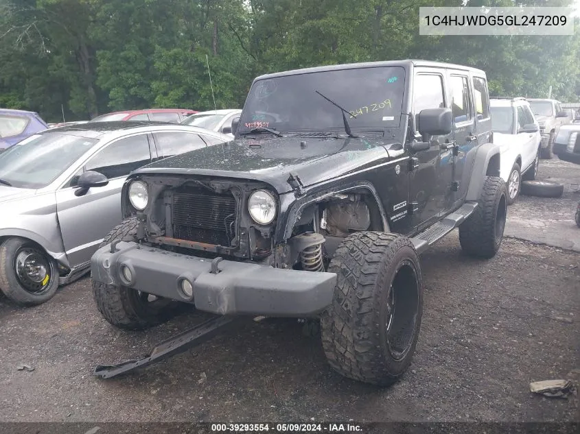 1C4HJWDG5GL247209 2016 Jeep Wrangler Unlimited Sport