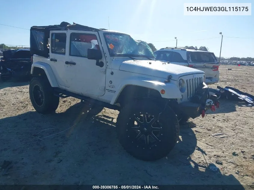 1C4HJWEG3GL115175 2016 Jeep Wrangler Unlimited Sahara